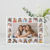 21 Foto Collage Editable Color Wenskaart (Staand voorkant)