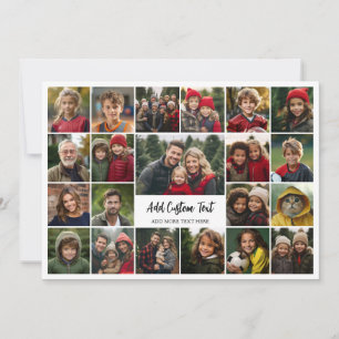 21 Foto collage raster met 2 tekstvakken - Feestdagenkaart
