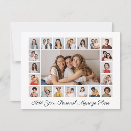 21 Foto Collage Voeg uw eigen Wenskaart toe (Voorkant)