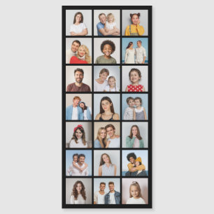 21 Fotocollage Bewerkbare Kleur Dunne Magnetische Uitnodiging