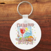 21 in stijl vieren sleutelhanger (Voorkant)