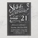 21 Invitation surprise à l'anniversaire Chalkboard<br><div class="desc">Une façon parfaite de invitation vos invités à cette fête d'anniversaire !</div>