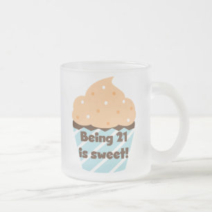 21 is Sweet Birthday T-shirts en cadeautjes Matglas Koffiemok