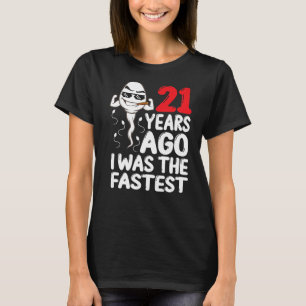 21 jaar geleden was ik de Mannen 21ste verjaardag T-shirt
