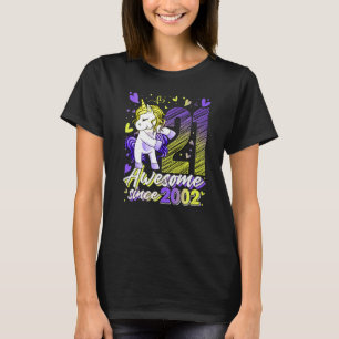 21 jaar oud Flossing Unicorn 21st Birthday Girl T-shirt