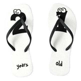 21 jaar oud Fun Black en White Numbers Birthday Teenslippers