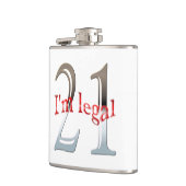 21 jaar oud | Funny 21ste verjaardag Ik ben legaal Heupfles (Links)