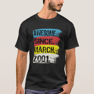 21 jaar oud Geweldige sinds 2001 21 maart 2001 in  T-shirt