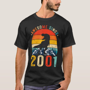 21 jaar oud Geweldige sinds 2001 Dinosaur 21th Bir T-shirt