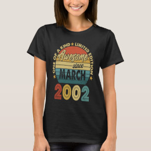 21 jaar oud Geweldige sinds maart 2002 21ste Birth T-shirt