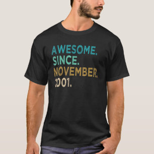21 jaar oud Geweldige sinds november 2001 21ste po T-shirt