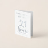 21 jaar oud. Stijlvol ontwerp. Folie Kaarten (Voorkant)