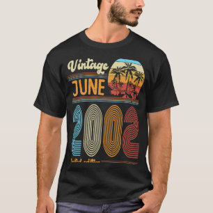 21 Jaar Oud Verjaardag Vintage Juni 2002 Vrouwen M T-shirt