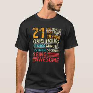 21 jaar oude 21e verjaardag terugboeking t-shirt
