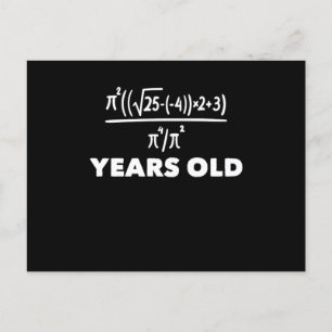 21 jaar oude algebra vergelijking grappige 21ste v briefkaart