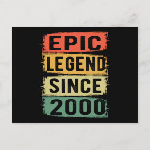 21 jaar oude dag 2000 Epic Legend 21st Birthday Briefkaart
