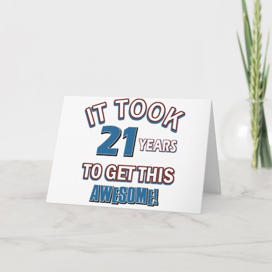 21 jaar oude design kaart (Voorkant)