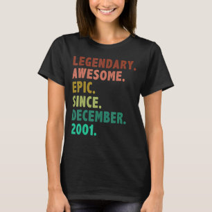 21 jaar oude leggende sinds december 2001 21ste ge t-shirt
