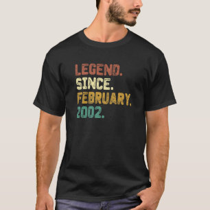21 jaar oude leggende sinds februari 2002 21ste ge t-shirt