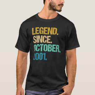 21 jaar oude leggende sinds oktober 2001 21ste geb t-shirt