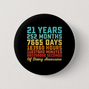 21 jaar verjaardag citaat grappig 21ste verjaardag ronde button 5,7 cm