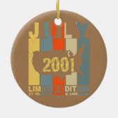 21 juli 2001 21 jaar Geweldige Keramisch Ornament (Achterkant)