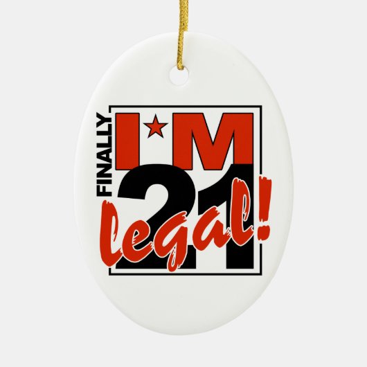 21 & JURIDISCHE versiering, aanpassen Keramisch Ornament (Voorkant)