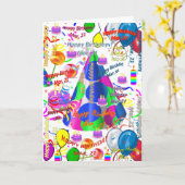 21 mars Carte de voeux d'anniversaire pliée (Fleur jaune)