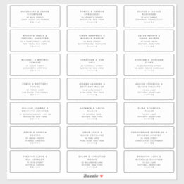 21 Moderne Adresetiketten voor bruiloft Sticker