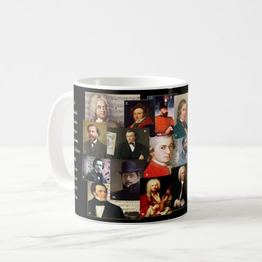 21 Musique Masters Café Mug (Devant gauche)