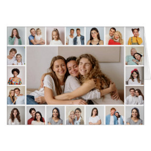 21 Photo Collage de couleurs modifiable Carte de v
