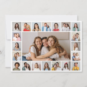 21 Photo Collage de couleurs modifiable Carte de v