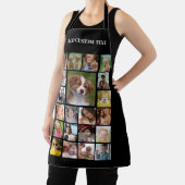 21 photos personnalisées Tablier noir avec nom (Insitu)