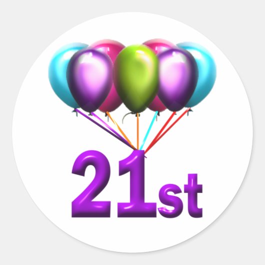 21 RONDE STICKER (Voorkant)