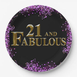 21 ste verjaardag papieren bordje
