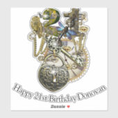 21 Sticker de personnalisation Anniversaire (Feuille)