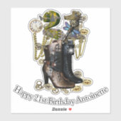 21 Sticker de personnalisation Anniversaire (Feuille)