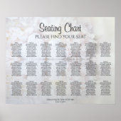 21 Tabel White Reflections Wedding Seating Chart Poster (Voorkant)