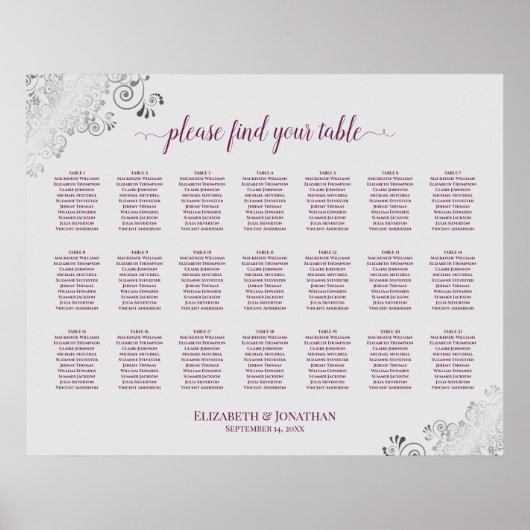 21 Tableau Mariage Cassis en gris (Devant)