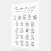 21 Tables Favorite People Acrylic Seating Chart (Angle)