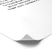 21 Tafel Blush Peach Rozen Wedding Seating Chart Poster (Hoek)