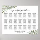 21 Tafel Eucalyptus Loof Bruiloftstoewijzingskaart Poster (Voorkant)