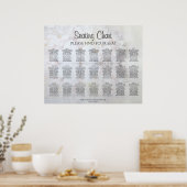 21 Tafel Witte Reflecties Trouw Stoelenplattegrond Poster (Keuken)