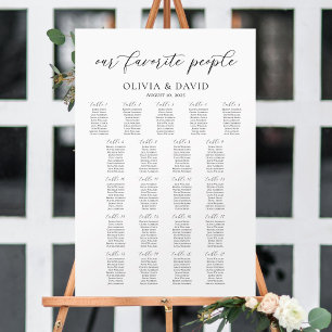 21 Tafels Stoelindeling van onze favoriete mensen Poster