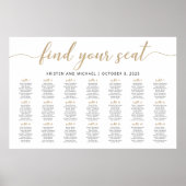 21 Tafels Vind uw Seat Zitplaatsschema Plan Poster (Voorkant)