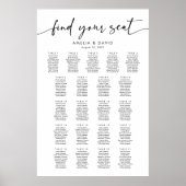 21 Tafels Vind uw zitplaatskaart Poster (Voorkant)