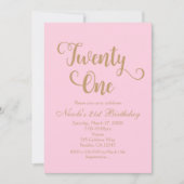 21 Twenty One Invitations de fête d'anniversaire r (Devant)