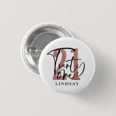 21 Typografie Birthday Ronde Button 3,2 Cm (Voorkant /achterkant)