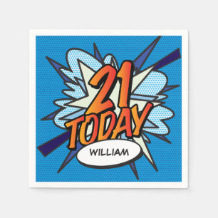 21 VANDAAG Leuk Retro Stripboek Servet