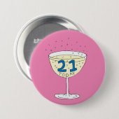 21 Vandaag speld badge 21st verjaardagsfeest Ronde Button 7,6 Cm (Voorkant /achterkant)